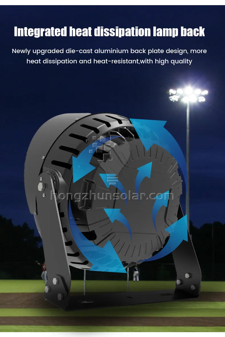 Projecteur extérieur professionnel de stade de LED pour les courts de Tennis de Football IP65 imperméabilisent le corps de lampe en aluminium de puce de SMD 300W-1000W