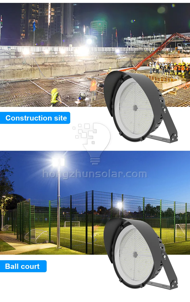 Projecteur extérieur professionnel de stade de LED pour les courts de Tennis de Football IP65 imperméabilisent le corps de lampe en aluminium de puce de SMD 300W-1000W