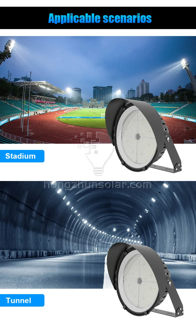 Projecteur extérieur professionnel de stade de LED pour les courts de Tennis de Football IP65 imperméabilisent le corps de lampe en aluminium de puce de SMD 300W-1000W