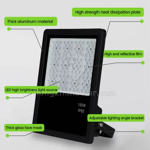 Projecteur Led SMD en aluminium étanche IP66, gamme 50W-400W, pour jardin extérieur, entrepôt, parc 70W 100W 150W 200W 250W 300W