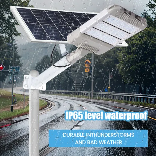 Lampe de route solaire à haute lumen, étanche IP65, Modules de lampadaire solaire LED fendus en aluminium 30W-400W pour Application sur place de route