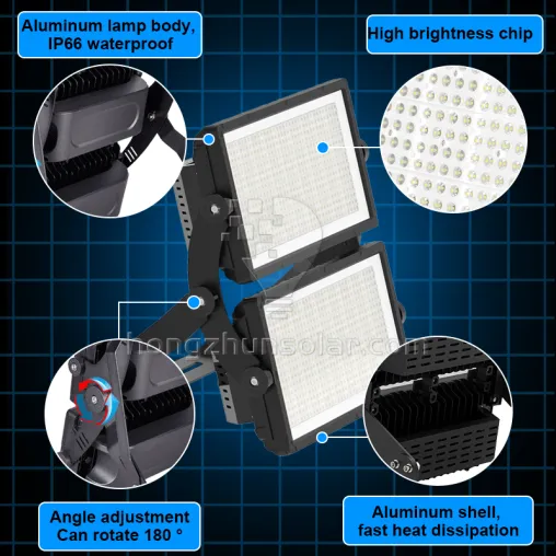 Lampu Banjir LED 200W-400W Super Terang Tahan Air IP65 IP67 SMD Badan Lampu Aluminium untuk Stadion Sepak Bola Lampu Banjir Luar Ruangan
