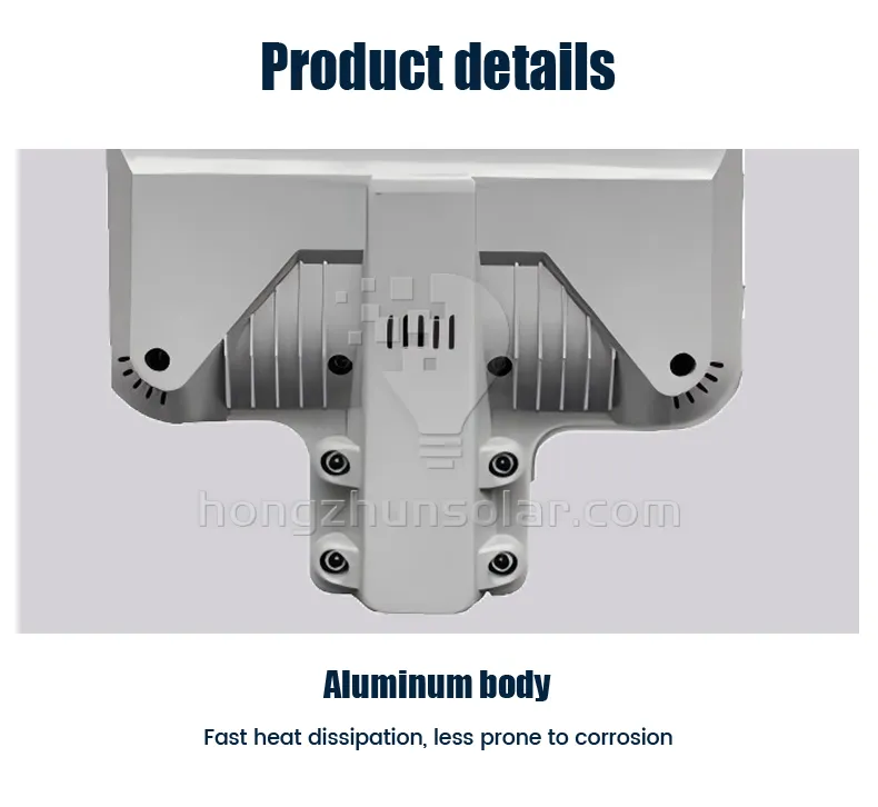 Lampe de route solaire à haute lumen, étanche IP65, Modules de lampadaire solaire LED fendus en aluminium 30W-400W pour Application sur place de route