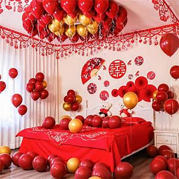 Love is on February 14th, warm decoration helps the wedding to be a complete success - the company provides professional decoration services for employees' weddings.