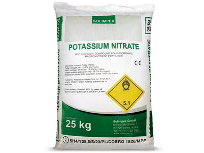 Potassium nitrate drying