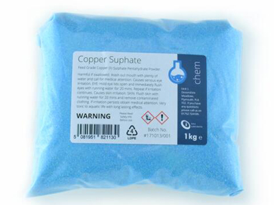 Copper sulfate drying