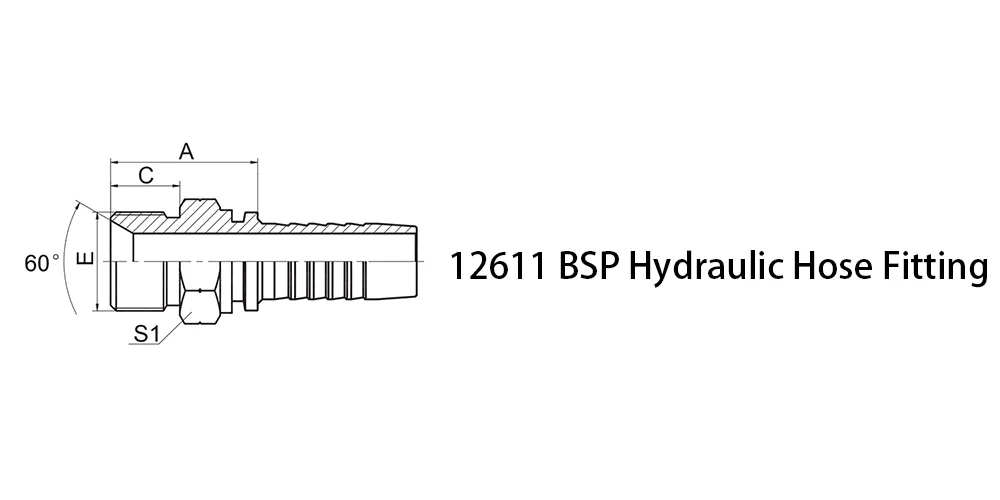 12611 BSP Hydraulic Hose Fitting
