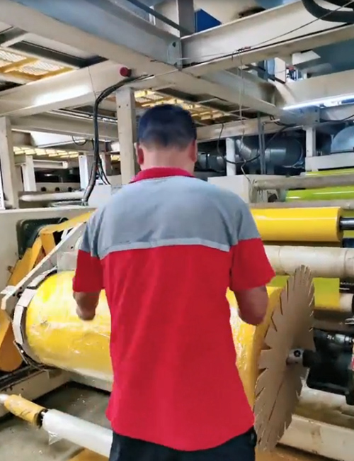 Process of producing printed tape jumbo roll