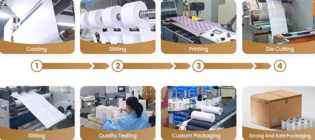 Label Sticker Process Self Adhesive Labels Thermal Paper Sticker