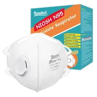 NIOSH N95 Respirador de partículas con válvula de exhalación plegable