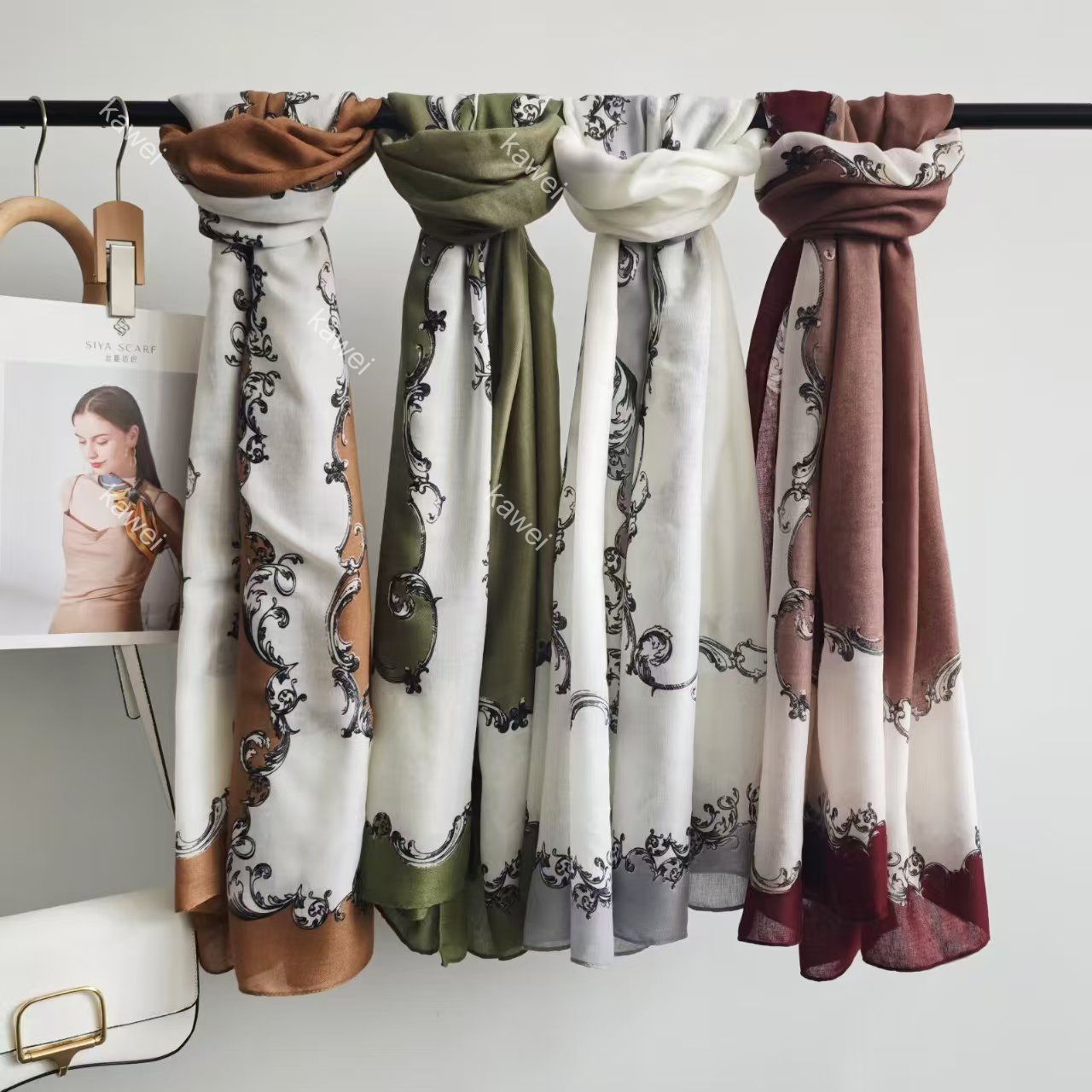 Foulard Mousseline De Soie Femme – Écharpe Légère Élégante, Polyvalente Toutes Saisons, Accessoire Chic Décontracté Ou Formel