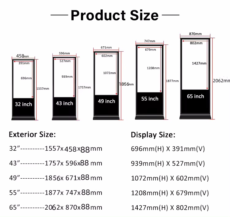 32 Inch Floor Standing Kiosk Touch Screen LCD for Shopping Mall