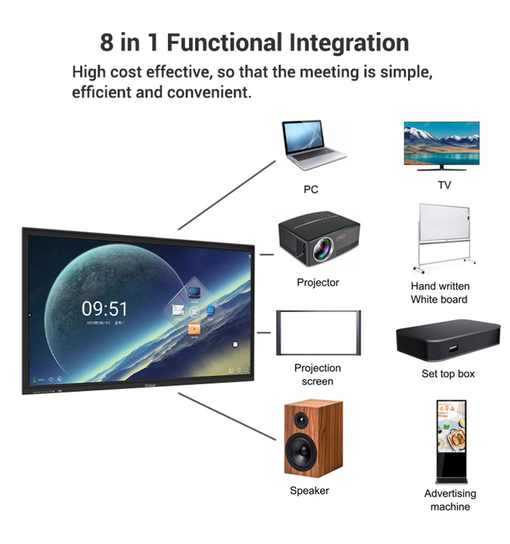 86 inch Touch screen flat panel 4K HD smart interactive flat panel