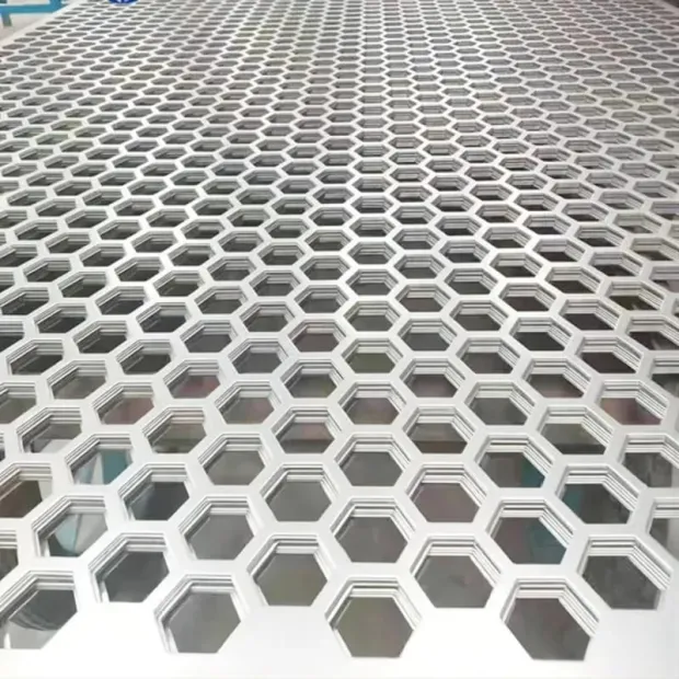 Tôle Perforée Métallique Uxcell - 7,9 X 3,9 Cm - Maille Hexagonale 19Ga - Pour Bricolage Et Aménagement