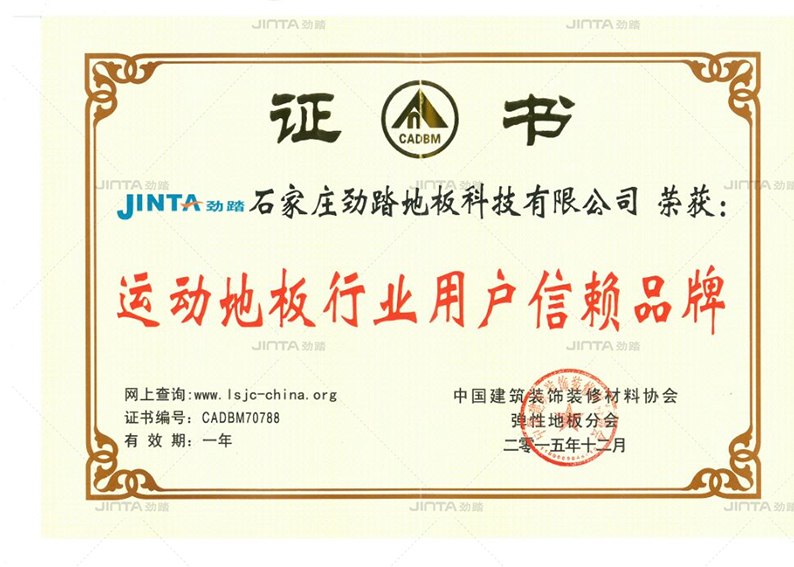 劲踏运动地板荣誉墙