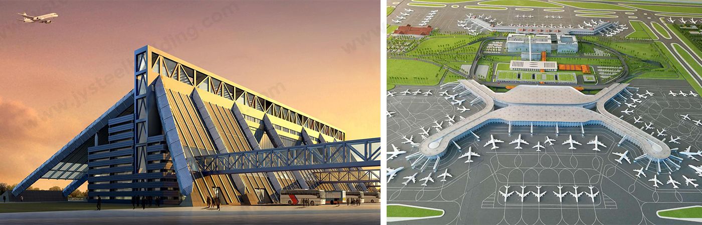 Flughafenterminal Stahlkonstruktion