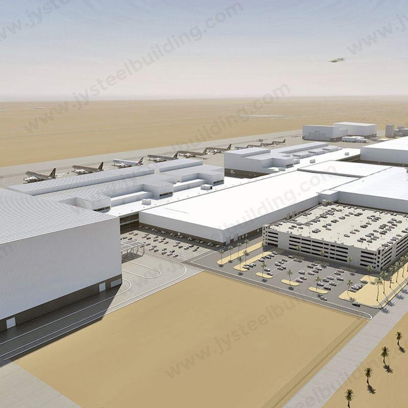 Prefabrikovaná oceľová konstrukcia rámu pre budovu hangára