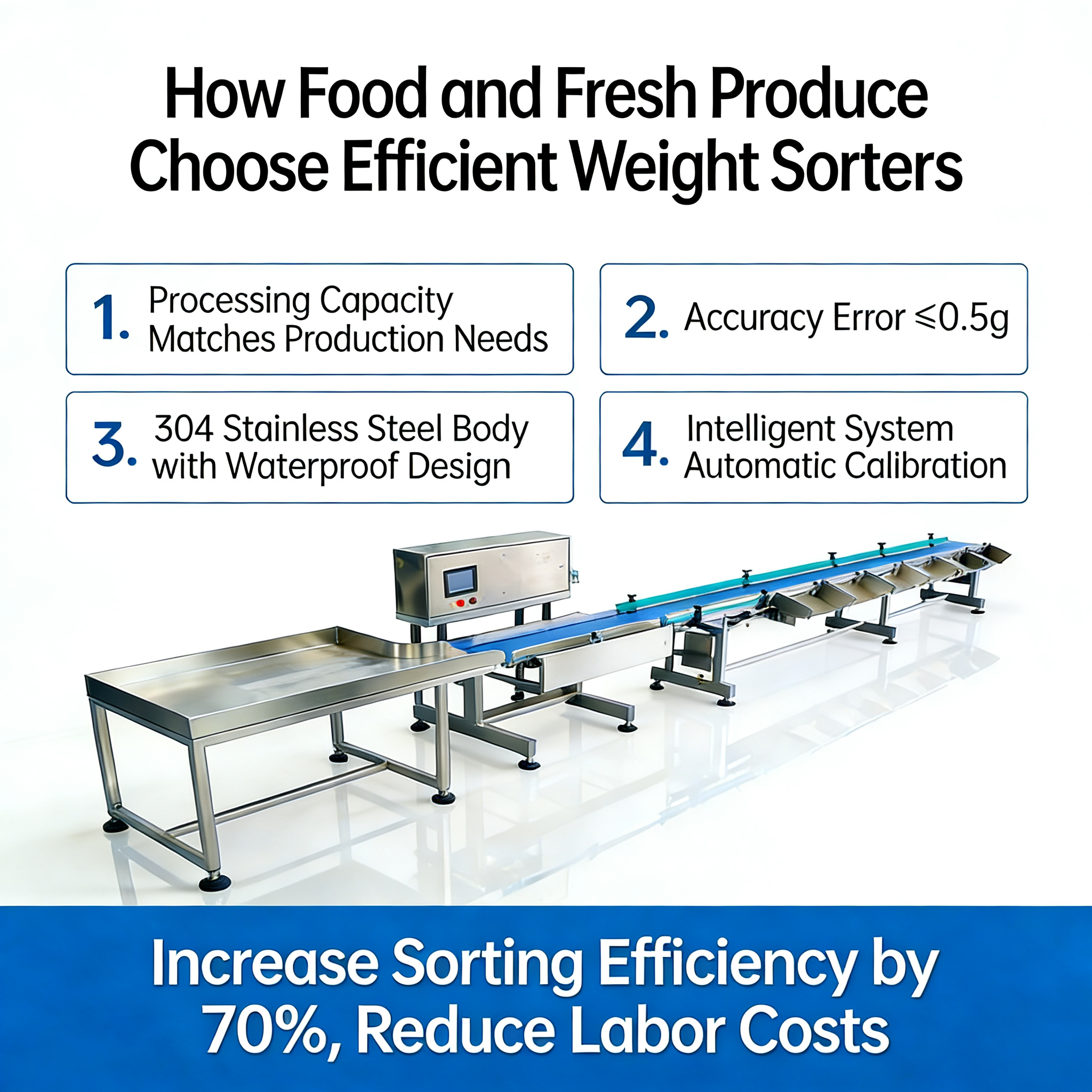 electing an Efficient Weight Sorter for Food and Fresh Produce Factorie