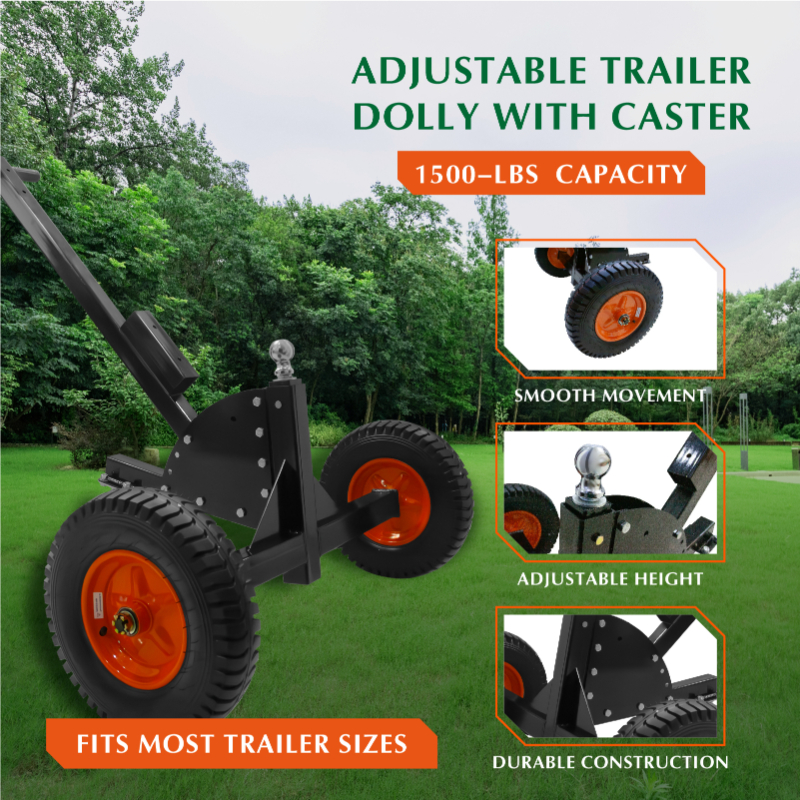 The dolly has made it much easier for me to move over a half ton of boat and trailer.