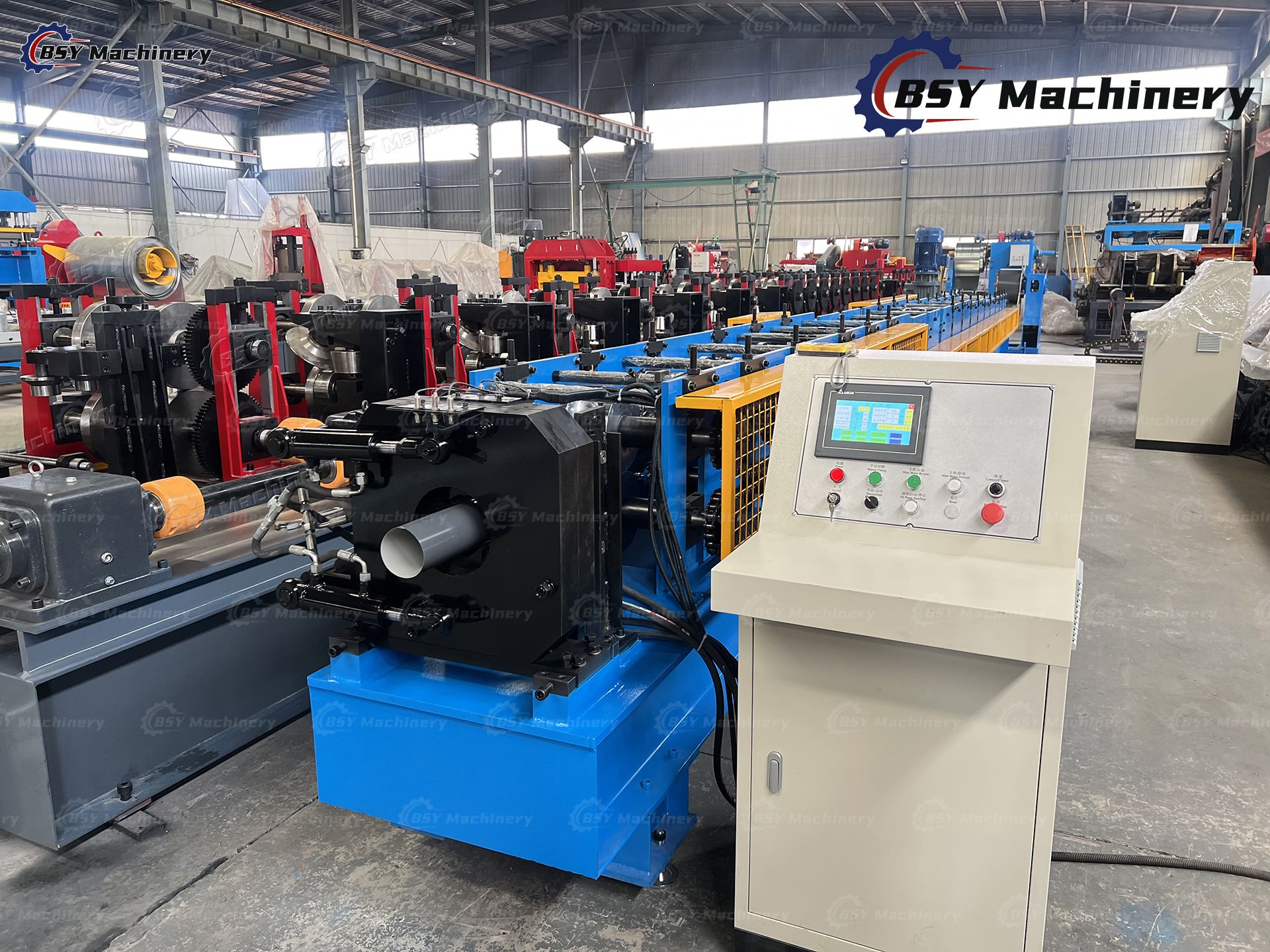 Round Tube Downpipe Cold Roll Forming Machine