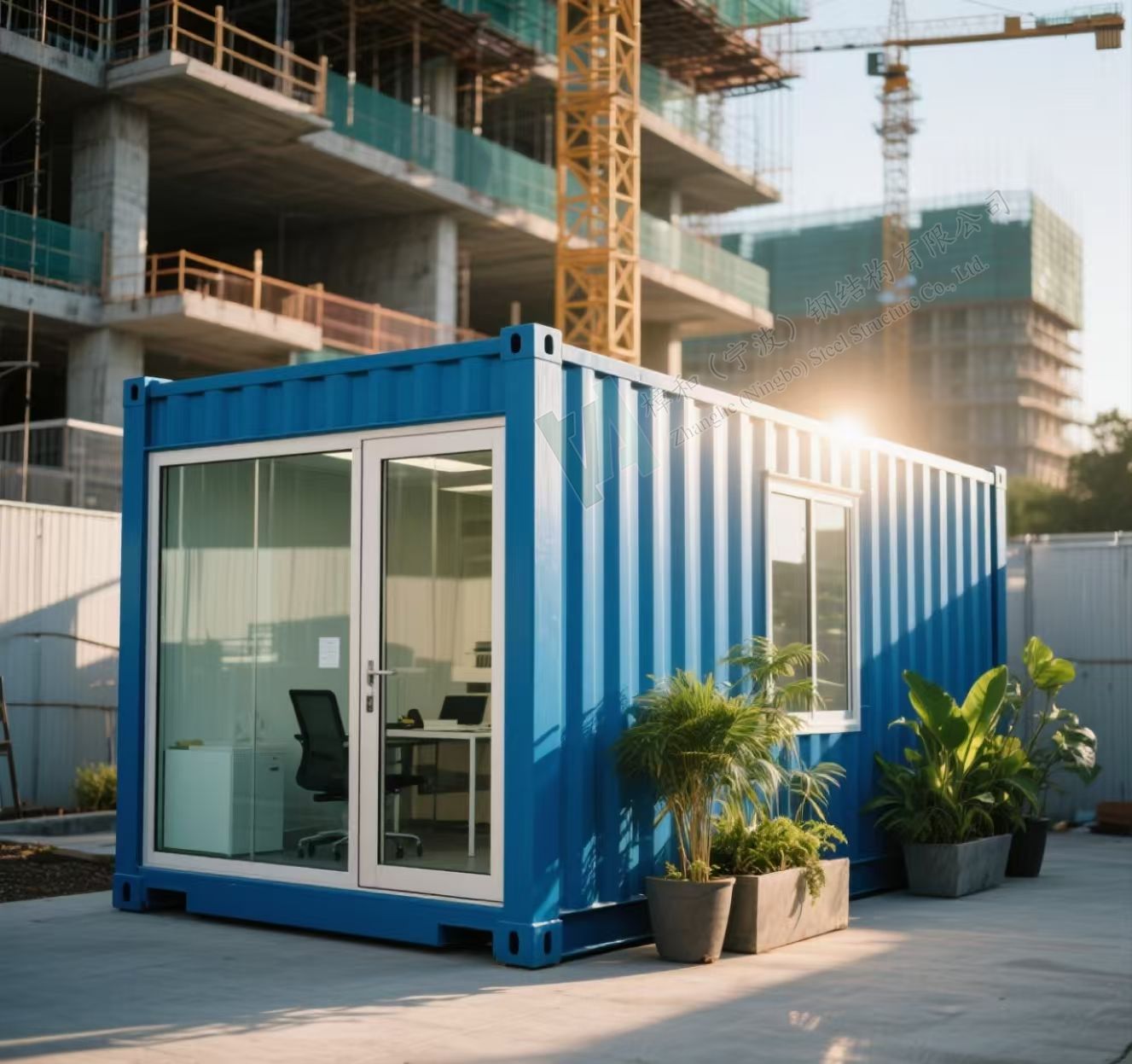 Temporary Portable Container Office for Construction Sites