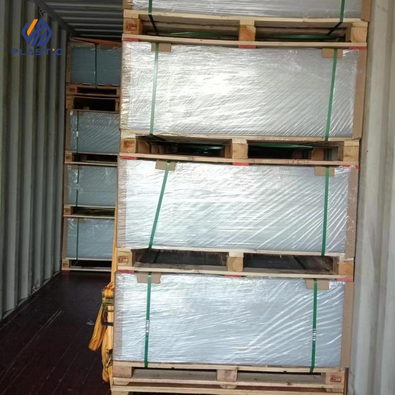 3*1250*1850mm clear acrylic sheet 1*20ft ship to Brazil