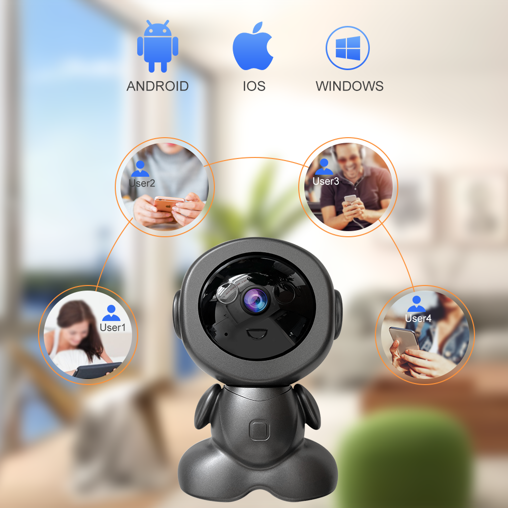 3MP HD Indoor WiFi Motion Detection Mini CCTV Robot Camera