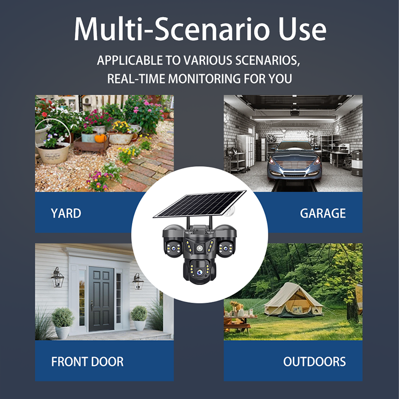 VTS29 4G/WiFi 3 Lens Solar Camera