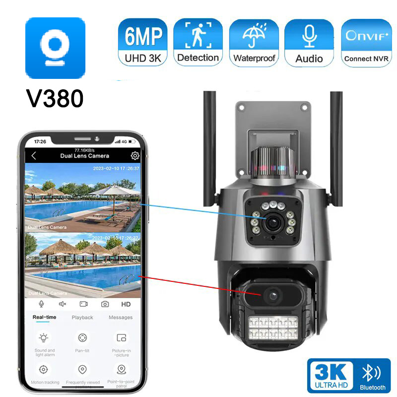 SC08 Daul Lens Wireless Home Security Camera