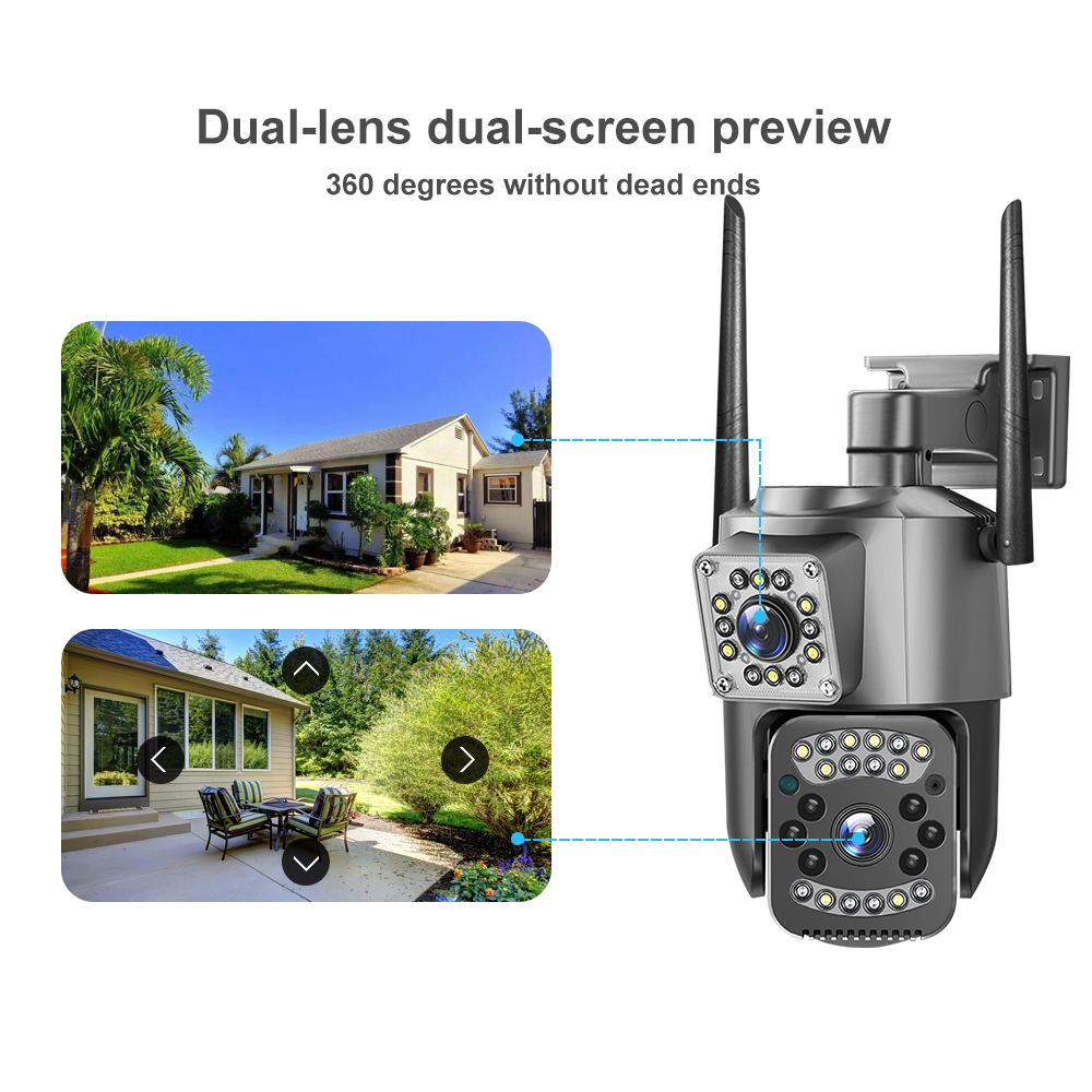 4G/WiFi Daul Lens Home Security CCTV Camera