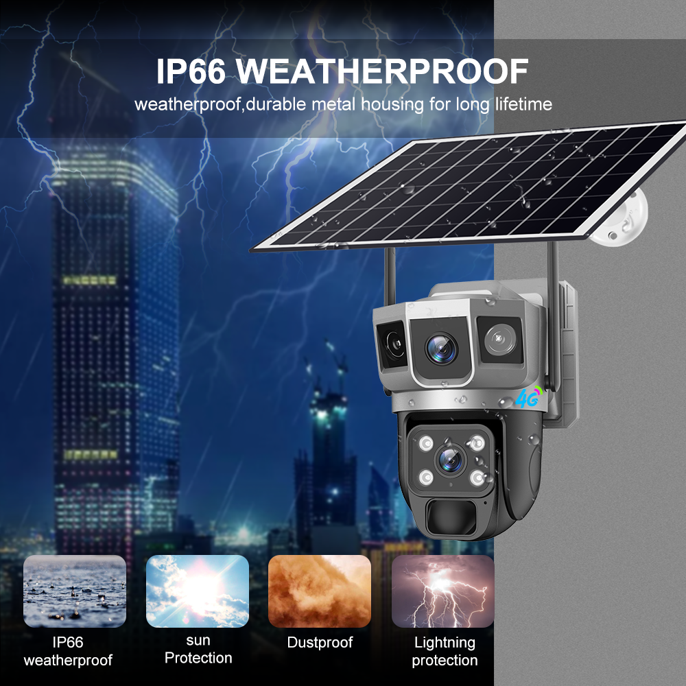 Daul Lens A0V 4G Solar Camera
