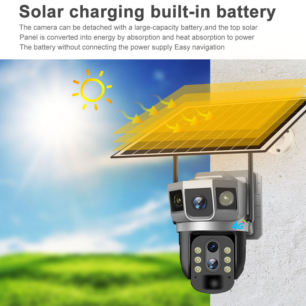 スマホアクセサリー SOLAR CAMERA X10 Pro - Solar Powered Wi-Fi Ultrabright Floodlight Solar Camera
