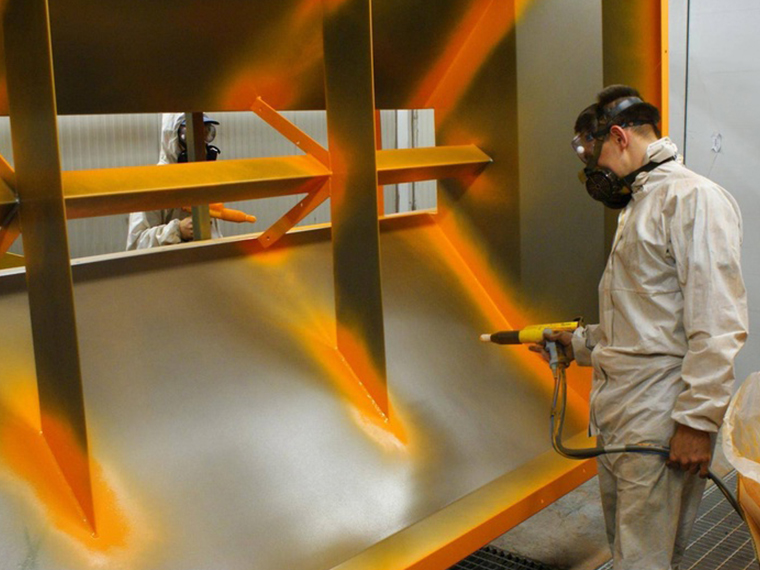 What is one advantage of powder coating?