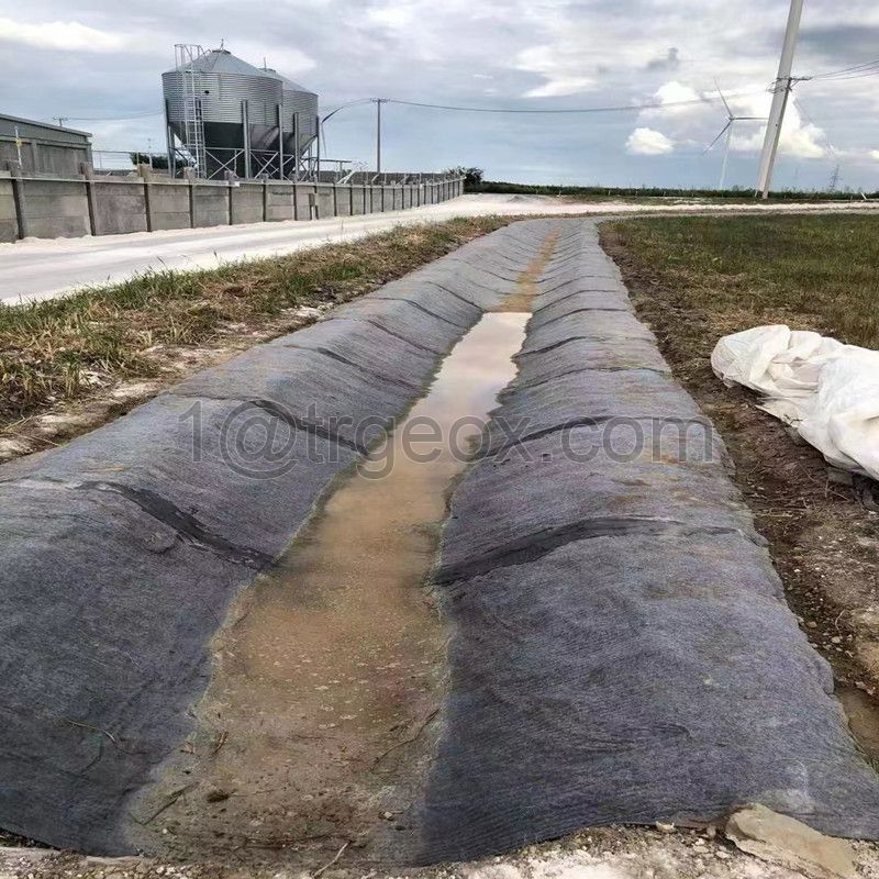 Concrete Blanket with Cements and Fibers Watering Curing Commercial Grade  Geotextile Fabric for Driveway and Road Stabilization, Construction