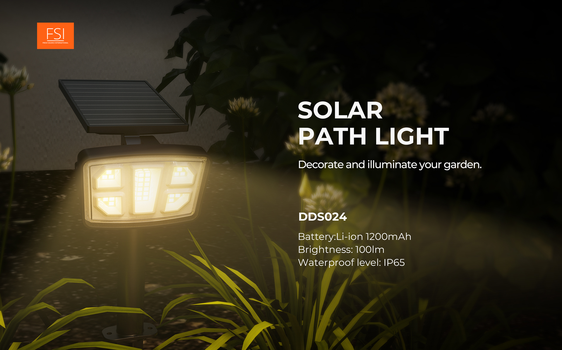 solar path light, solar pathway light, path light with sensor