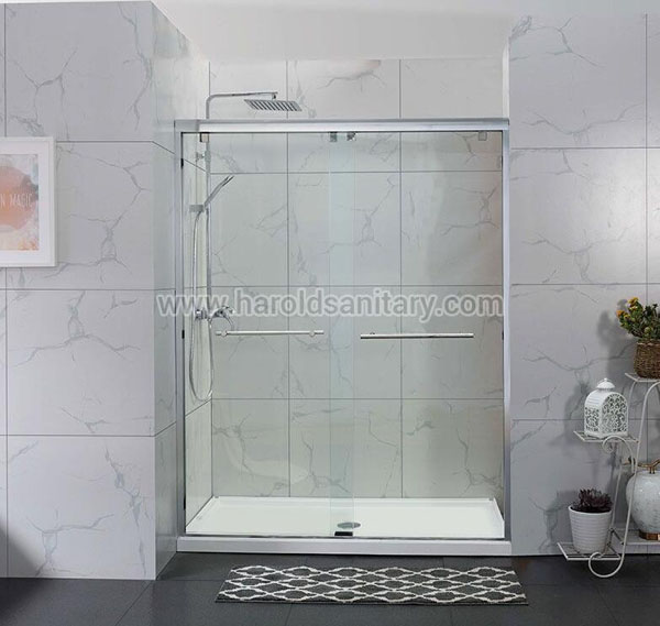 What is a bypass shower door?