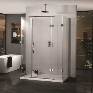Modernize your shower space with the clean, clutter-free design of a Stellar Series sliding door. We build it with ANSI-certified, tempered Deco-Glass that’s protected by ANZZI’s own Tsunami Guard shielding, which repels water so your door stays crystal-c