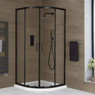 Sliding shower doors can be an excellent choice for smaller spaces when a hinged door is not an option. They can also save space with a built-in towel bar to maximizing your bathroom space. Sliding shower doors have a towel bar on the same side of the sho