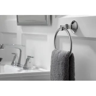 Harold Towel Ring Enhances the look of your bathroom. Known for our exceptional quality, affordable prices, and easy disc mounting installation, we have taken the guesswork out of choosing the right bathroom accessory. The Harold Series towel ring offers