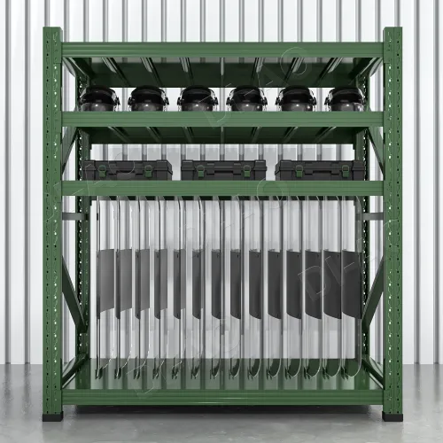 Shield Storage Rack - Heavy-Duty Steel