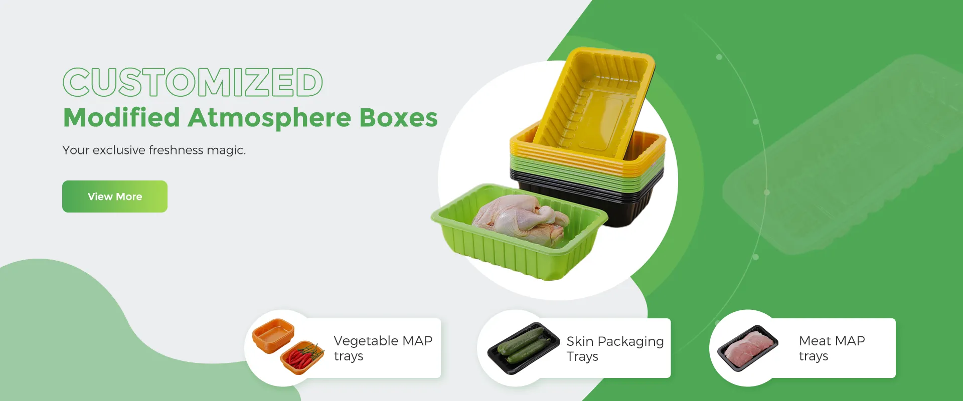 Op maat gemaakte dozen met gemodificeerde atmosfeer, uw exclusieve versheidsmagie.