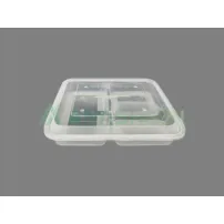 4-Compartment Transparent Takeout Container