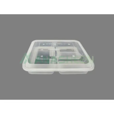 Transparante afhaalcontainer met 4 vakken