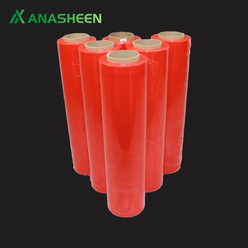 Rode handaangebrachte/machinekwaliteit stretchfolie