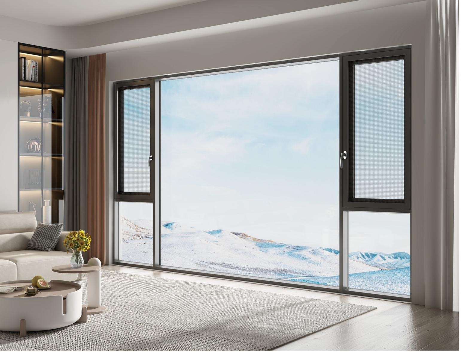 Window With Net 115 Casement Window with Mosquito Net