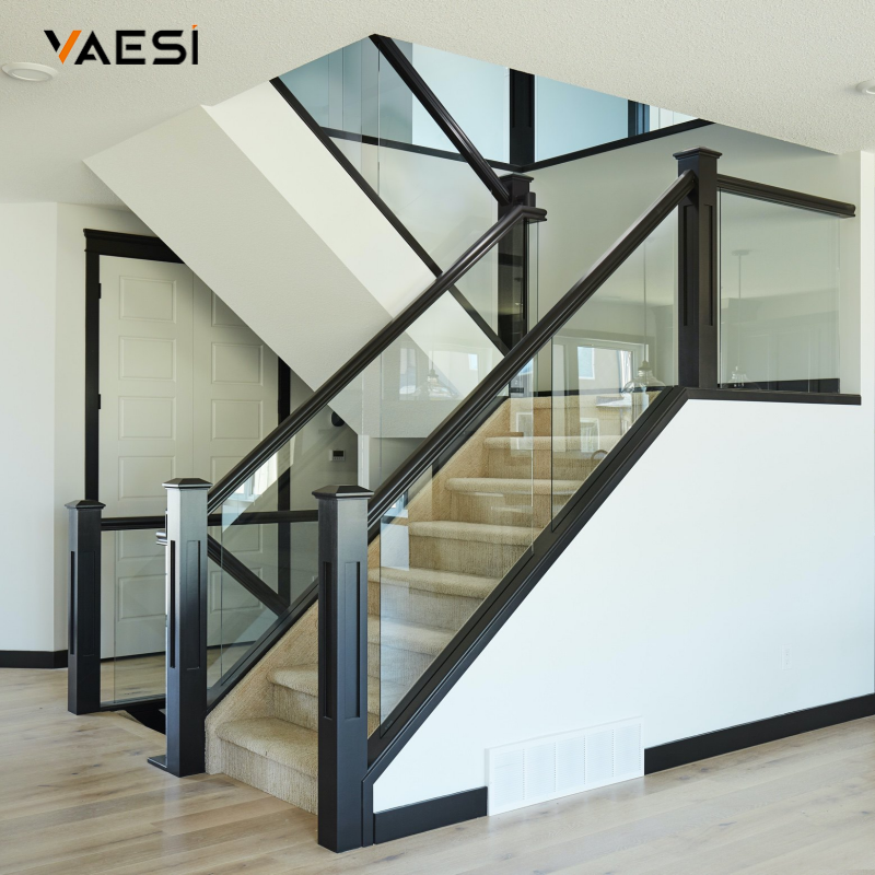 Customizable Glass Guardrails for Stair Safety.