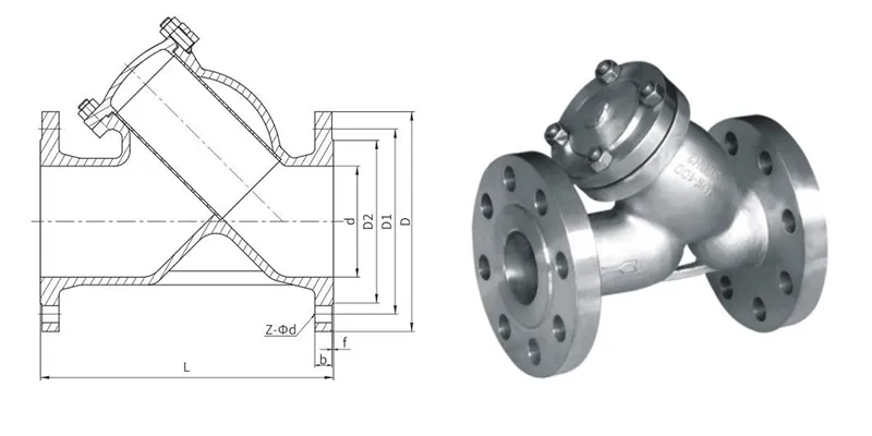 Filtro padrão Y de flange padrão API