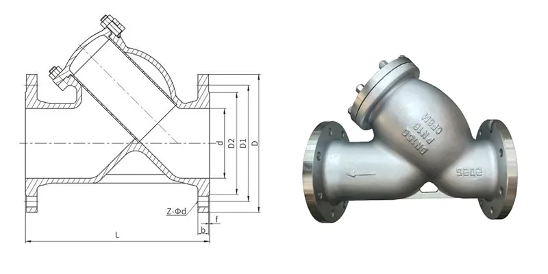 DIN Standard Flange Standard Y Strainer