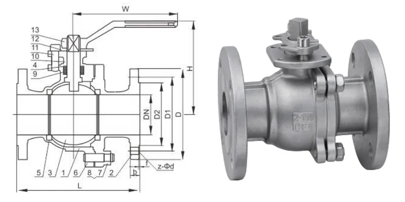 API Standard Floating Flange Ball Valve
