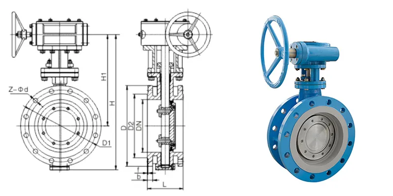 Triple Eccentric Flange Butterfly Valve
